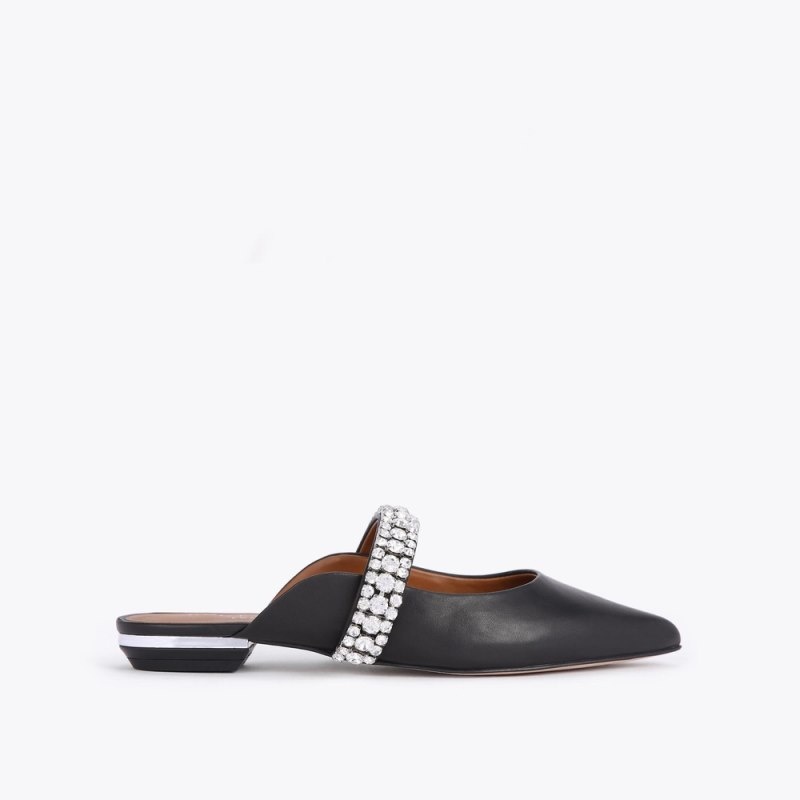 Kurt Geiger London Princley Mule Women\'s Flat Shoes Black | Malaysia FM98-856