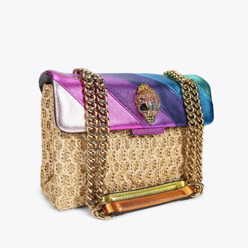 Kurt Geiger London Raffia Kensington Women's Crossbody Bags Multicolor | Malaysia EY83-811