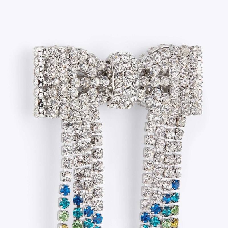 Kurt Geiger London Rainbow Bow Earrings Women's Jewelry Multicolor | Malaysia BD73-230