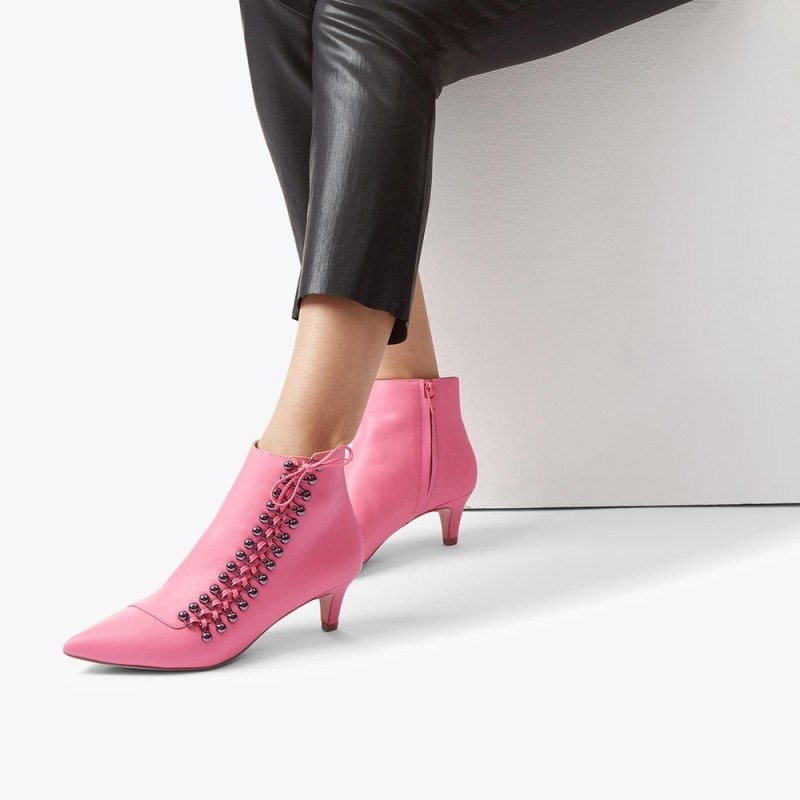 Kurt Geiger London Rita Women's Heeled Boots Pink | Malaysia PE11-610