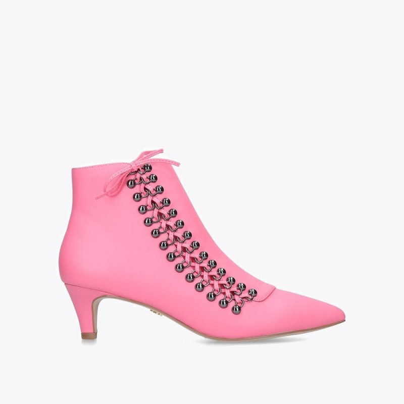 Kurt Geiger London Rita Women\'s Heeled Boots Pink | Malaysia PE11-610