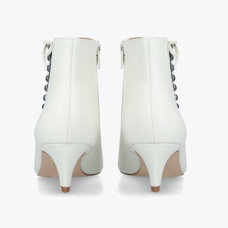 Kurt Geiger London Rita Women's Heeled Boots Cream | Malaysia SK29-339