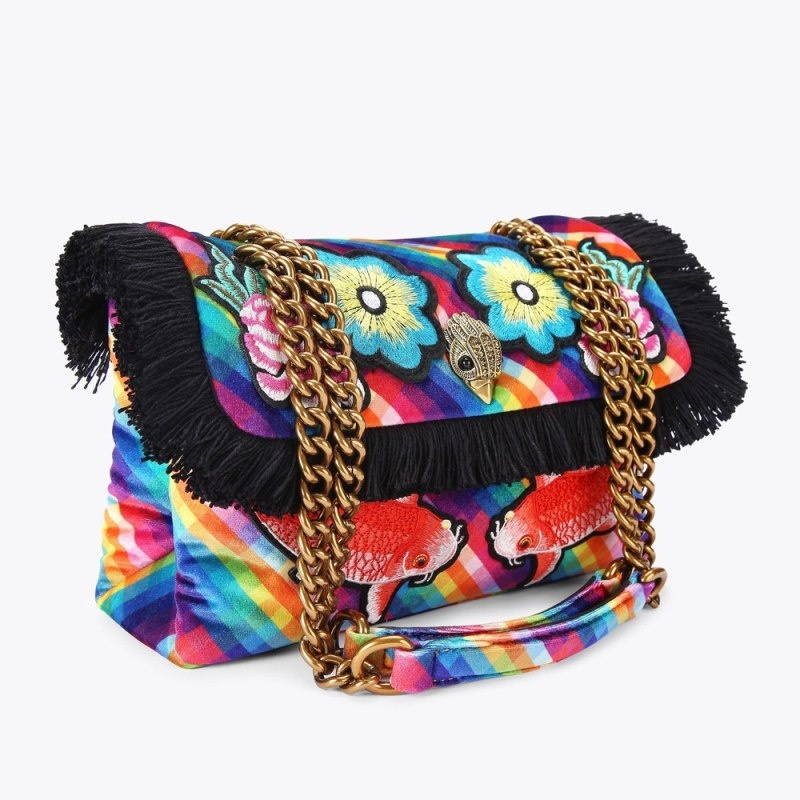 Kurt Geiger London Ruffle Kensington Women's Shoulder Bags Multicolor | Malaysia BL96-347