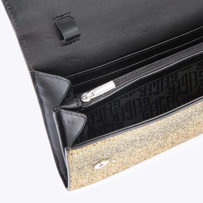 Kurt Geiger London Shoreditch Bow Chain Wallet Women's Crossbody Bags Gold | Malaysia QC47-717