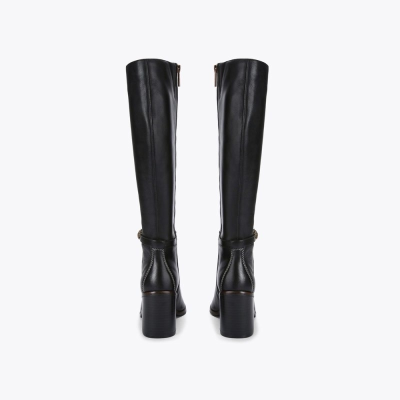 Kurt Geiger London Shoreditch Block Heel Women's Knee-High Boots Black | Malaysia JE66-133