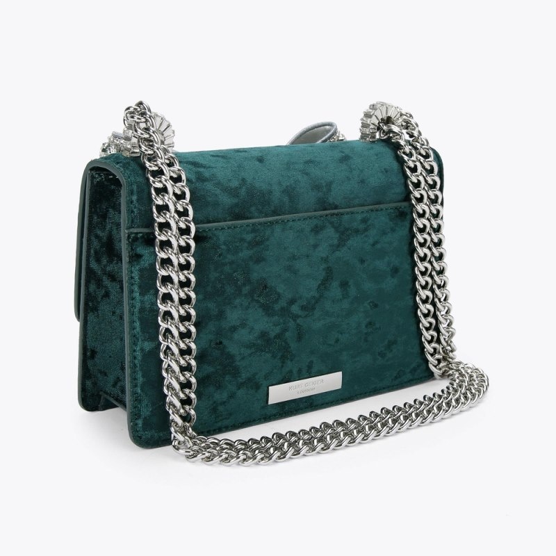 Kurt Geiger London Small Bow Shoreditch Women's Crossbody Bags Turquoise | Malaysia CJ81-321