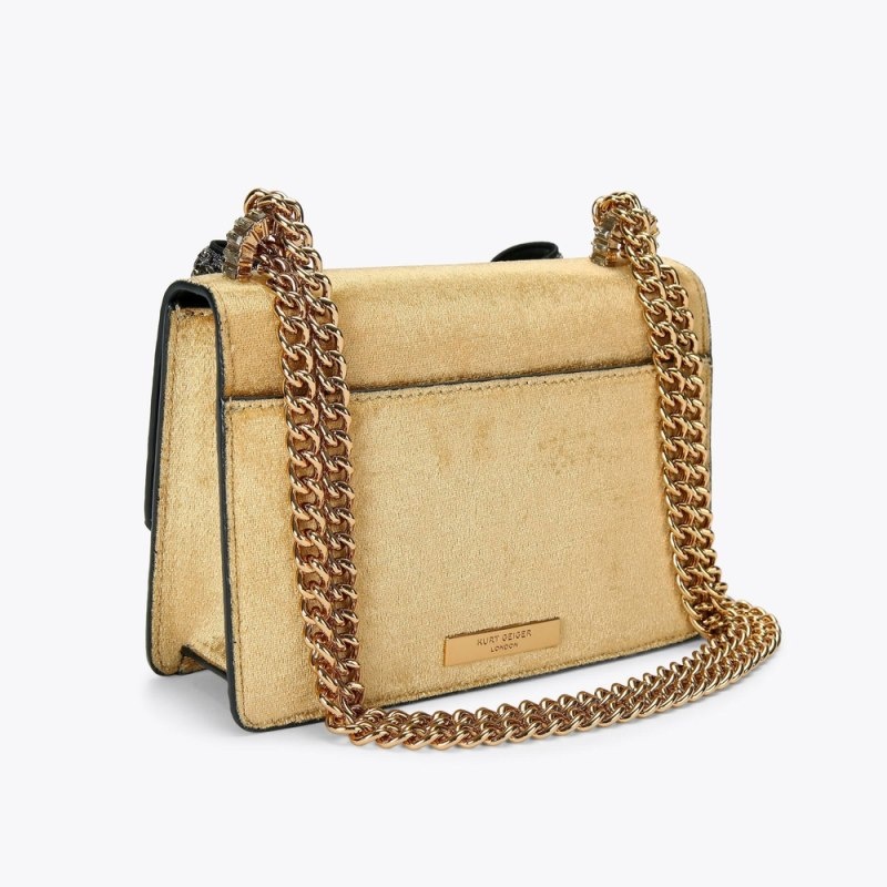 Kurt Geiger London Small Bow Shoreditch Women's Mini Bags Gold | Malaysia BX00-372