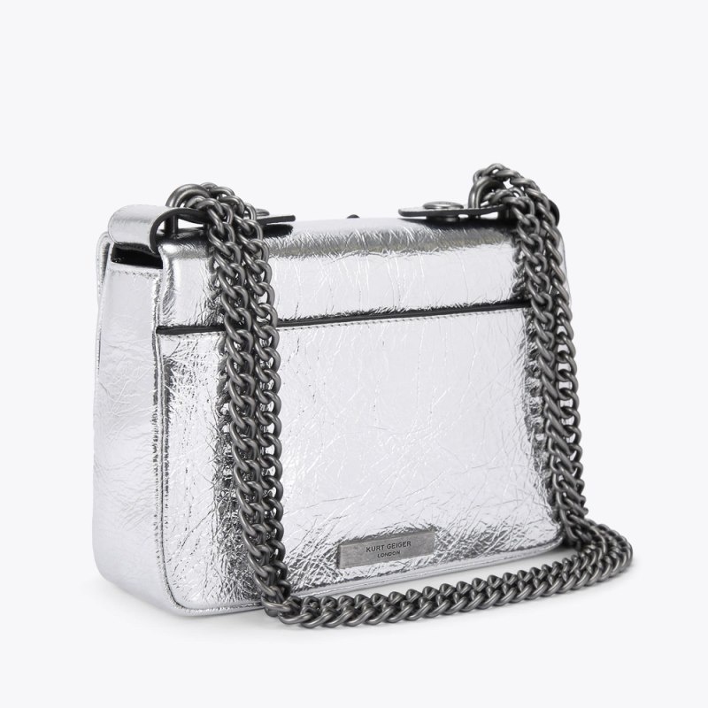 Kurt Geiger London Small Hackney Women's Mini Bags Silver | Malaysia XF55-823