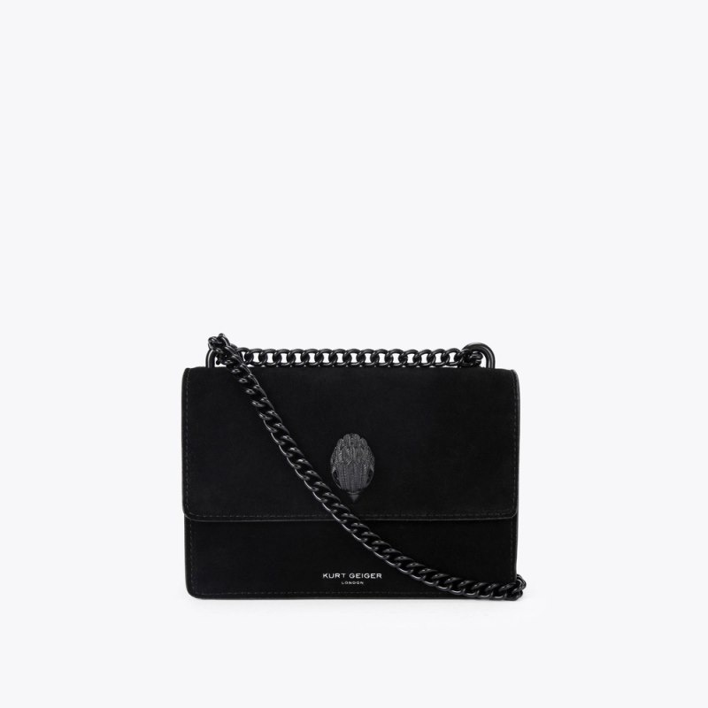 Kurt Geiger London Small Leather Shoreditch Women\'s Crossbody Bags Black | Malaysia OQ88-315