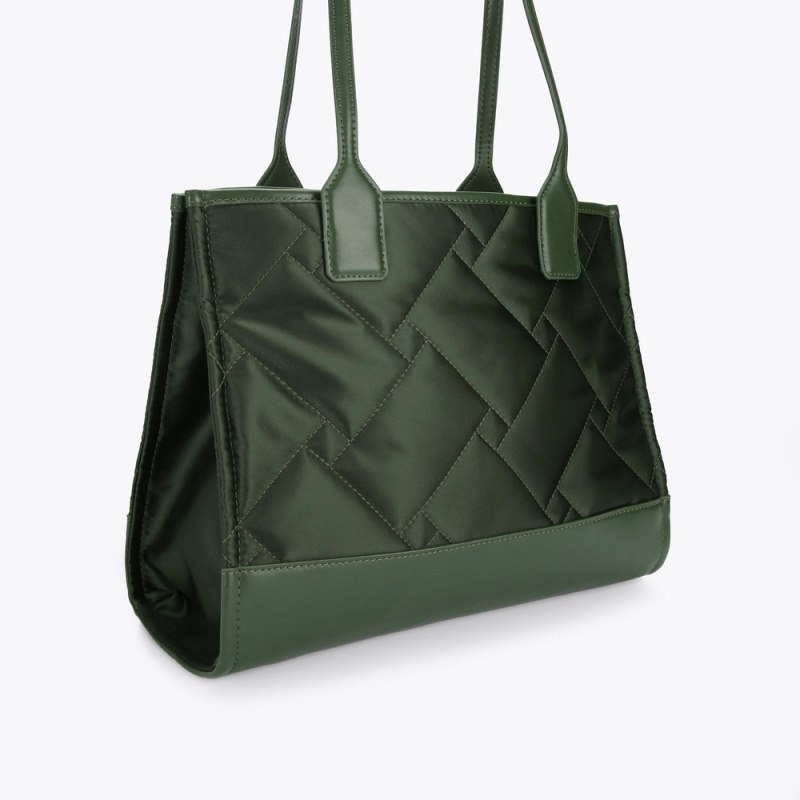 Kurt Geiger London Small Recycled Square Women's Shopper Bag Dark Green | Malaysia LR32-692