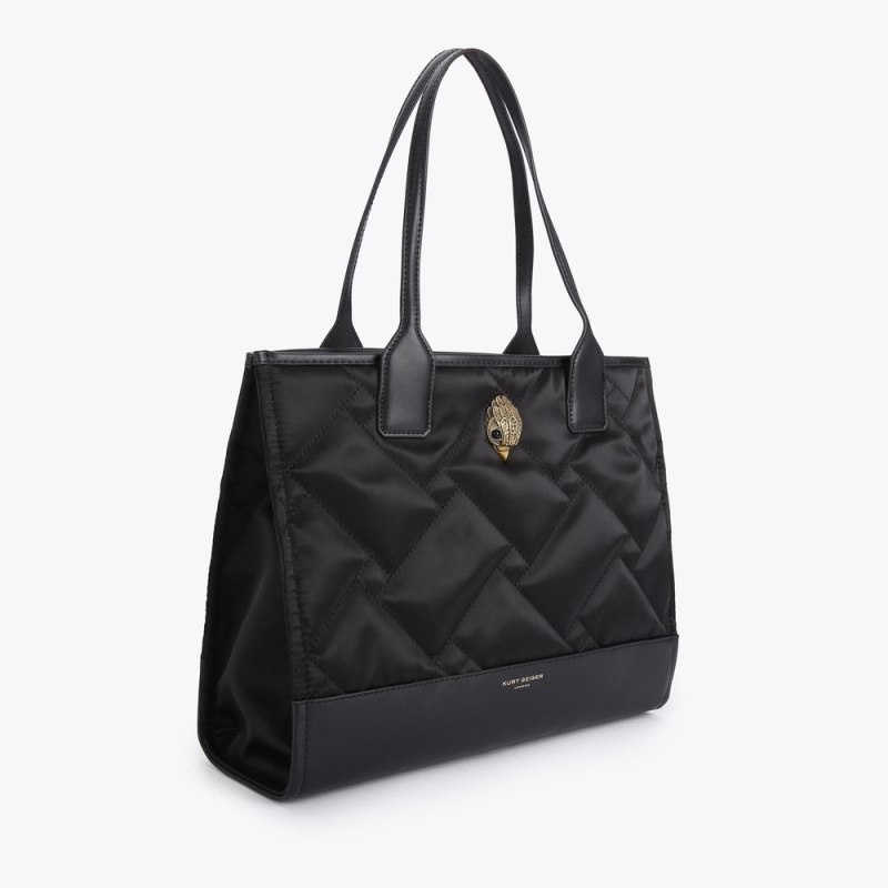 Kurt Geiger London Small Recycled Square Shopper Women's Tote Bags Black | Malaysia HJ16-067