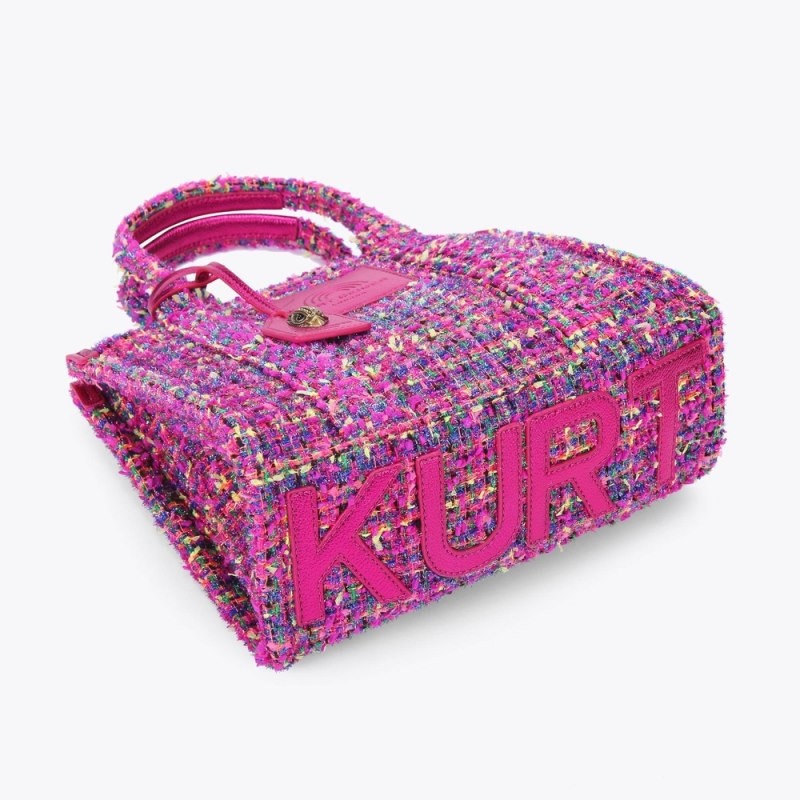 Kurt Geiger London Small Tweed Southbank Women's Tote Bags Fushia | Malaysia QC68-851