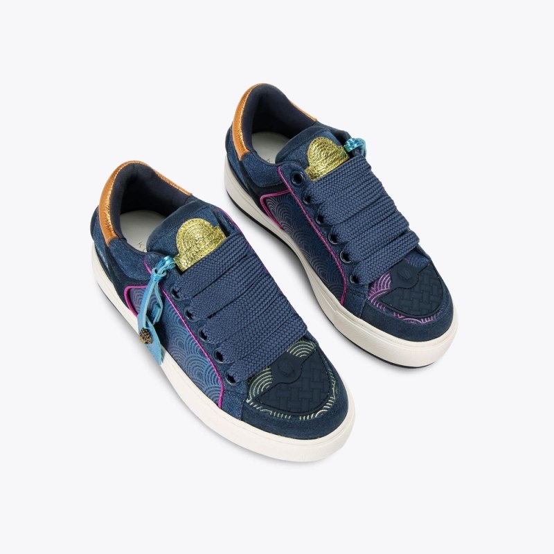 Kurt Geiger London Southbank Tag Women's Trainers Blue | Malaysia ZY90-772