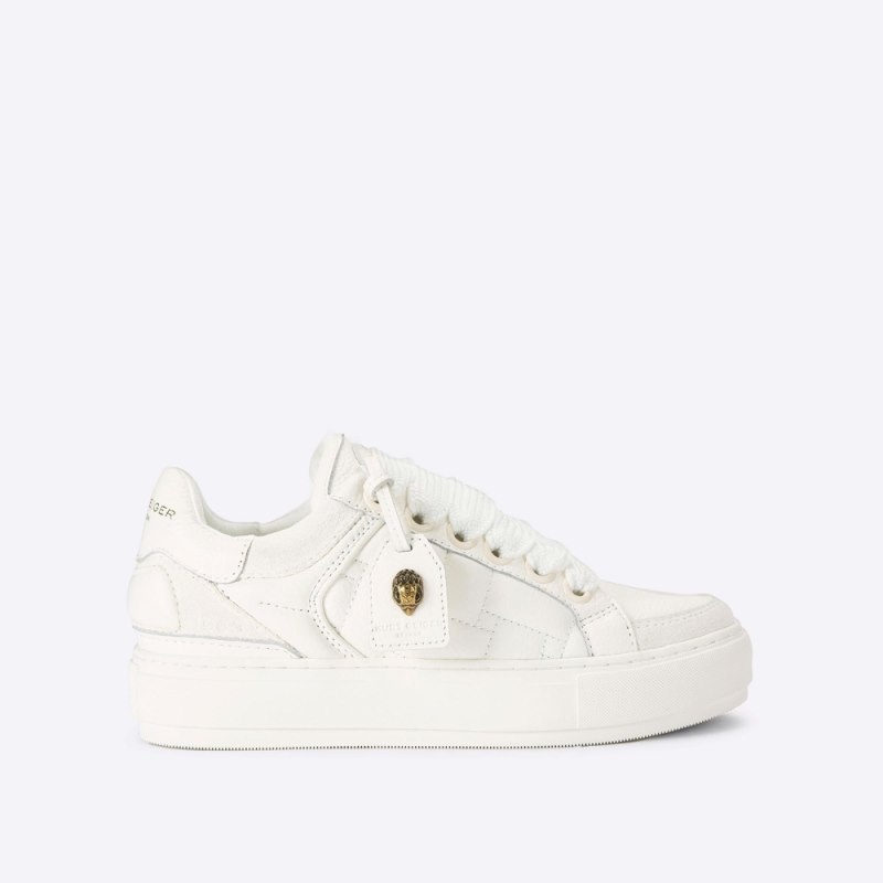 Kurt Geiger London Southbank Tag Women\'s Trainers White | Malaysia RL72-303