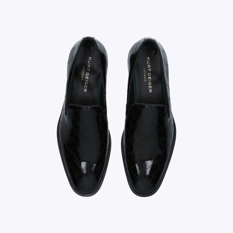 Kurt Geiger London Spencer Stitch Loafer Men's Dress Shoes Black | Malaysia BR19-537
