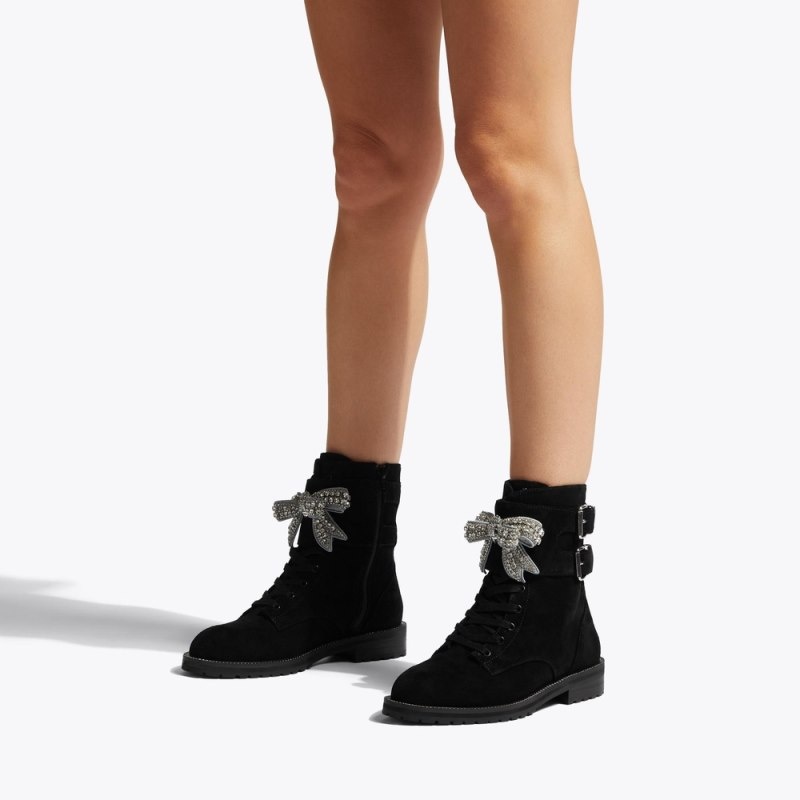 Kurt Geiger London Sutton Bow Women's Boots Black | Malaysia VV26-238