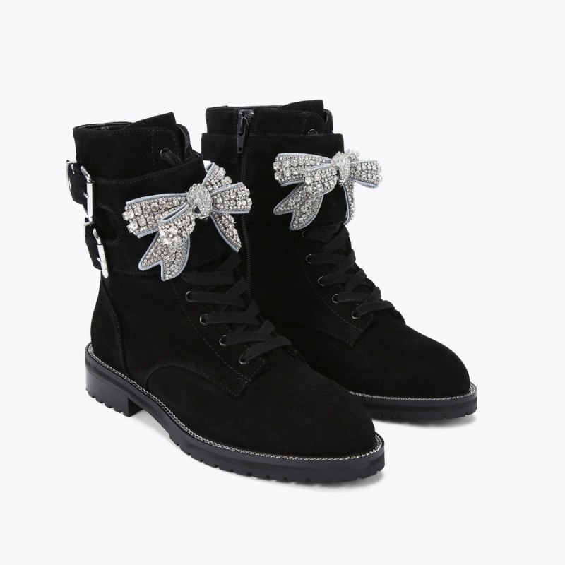 Kurt Geiger London Sutton Bow Women's Boots Black | Malaysia VV26-238