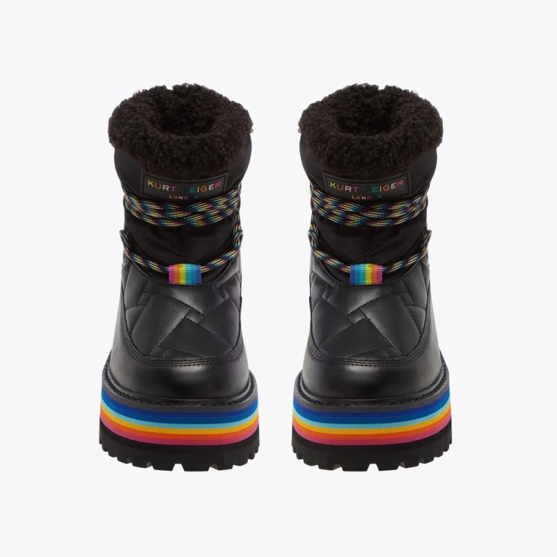 Kurt Geiger London Toronto Rainbow Women's Boots Black | Malaysia ED49-525